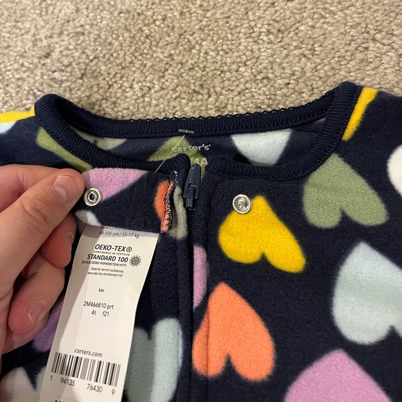 Carter's Girls Soft & Warm Polyester Fleece Footie Pajama - Picture 7 of 10